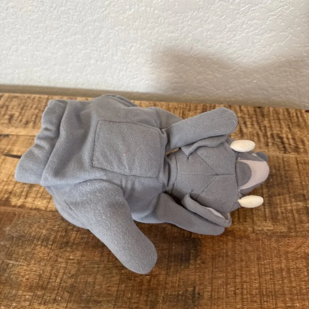 Hand Puppet Elephant Plush Creations 1995 Safari Animals Pretend Play Sounds